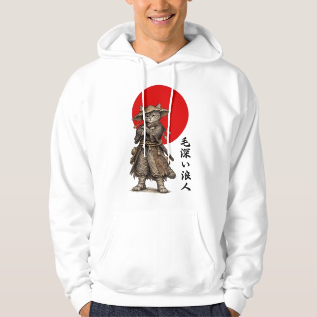 FURRONIN | CAT RONIN WARRIOR HOODIE (Front)