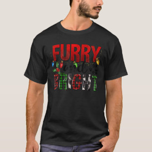 Furry And Bright Dog Paws Cat Paws Lover Merry Chr T-Shirt