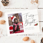 Furry and Bright Pet Photo Christmas Holiday Card