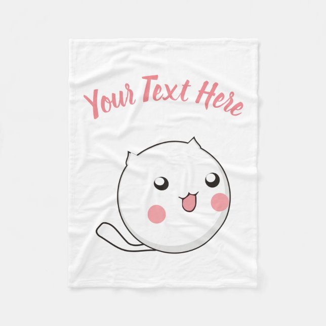 Furry Ball of Kitten Love Fleece Blanket (Front)