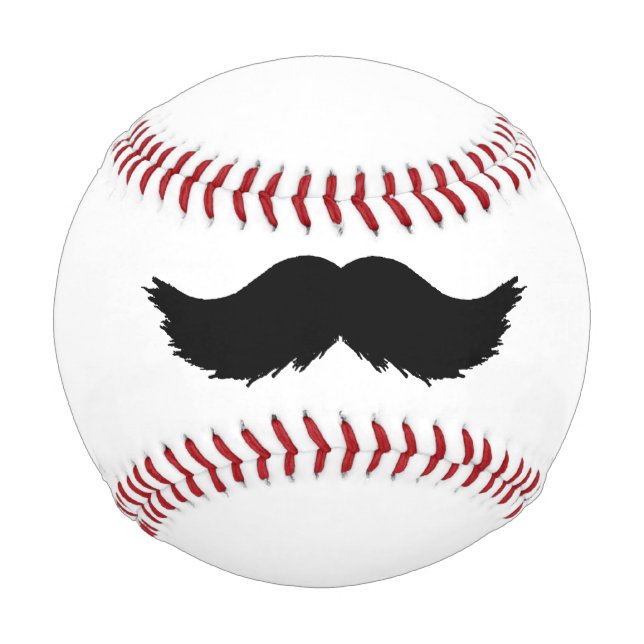 Furry Black Moustache Baseball (Front)