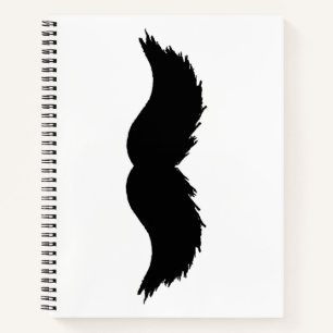 Furry Black Moustache Notebook
