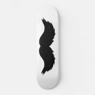 Furry Black Moustache Skateboard
