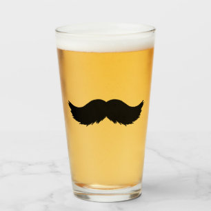Furry Black Mustache Glass