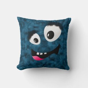 Furry Blue Monster Cushion