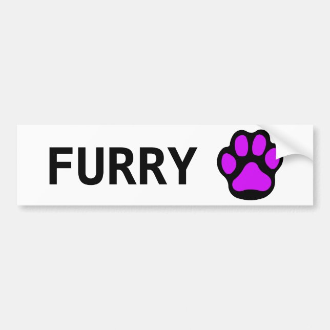 Furry Bumper Sticker (Front)