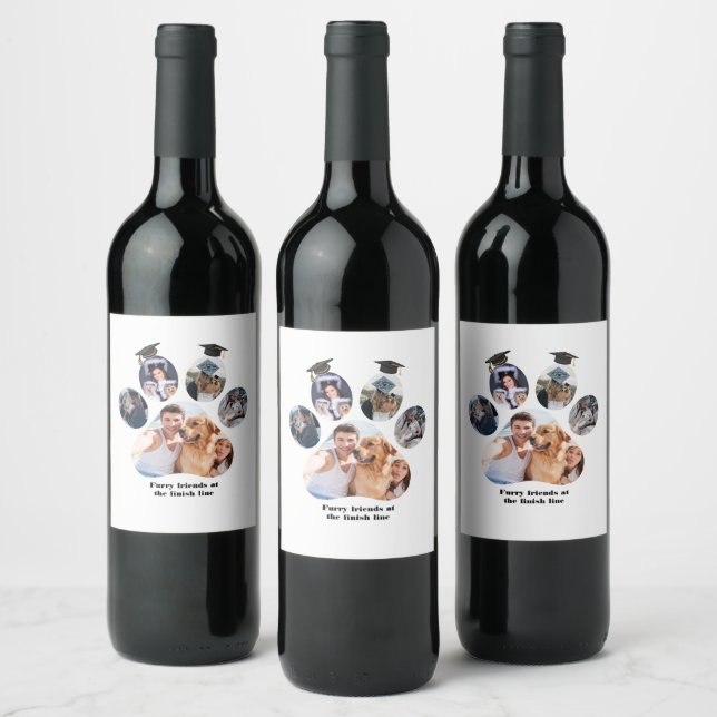 "Furry Champions: Victory at the Finish Line" Wine Label (Bottles)