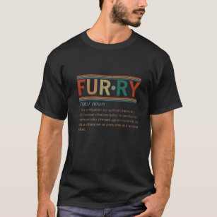 Furry Definition Enthusiast For Animal Character C T-Shirt