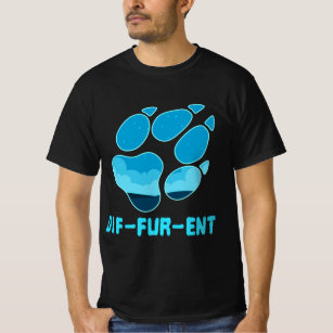 Furry - Dif-Fur-Ent Wolf Dog Paw T-Shirt