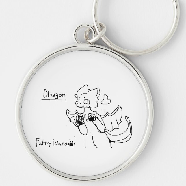 furry dragon key ring (Front)