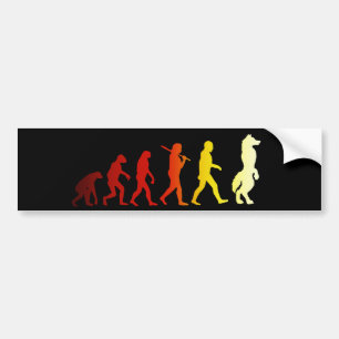 Furry evolution bumper sticker