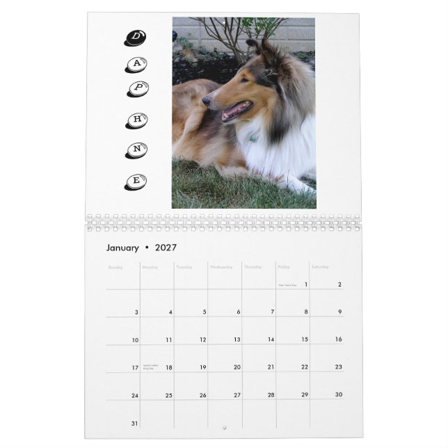 Furry Family '09 Calendar (Jan 2027)
