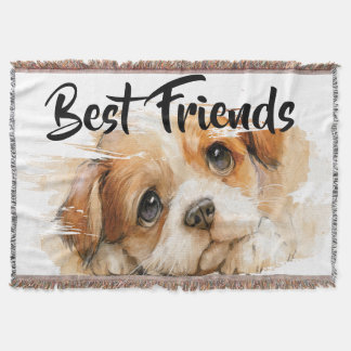 Furry Friend Best Friends Throw Blanket
