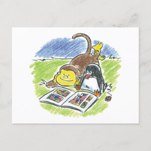 Furry Friends Comic Book Postcard