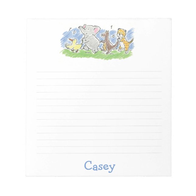 Furry Friends Conga Note Pad (Front)