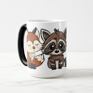 Furry Friends Racoon, Fox, and Squirrel  Magic Mug