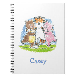 Furry Friends Trio Spiral Notebook
