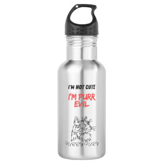 Furry fury - funny cat 532 ml water bottle