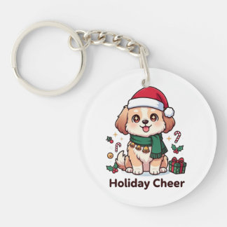Furry Holiday Cheer Key Ring