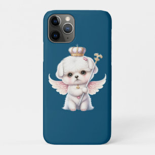 Furry Joy: Angel Wing Maltese Dog Puppy Gift iPhone 11 Pro Case
