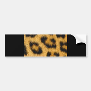 FURRY LEOPARD PRINT PATTERN BACKGROUNDS BUMPER STICKER