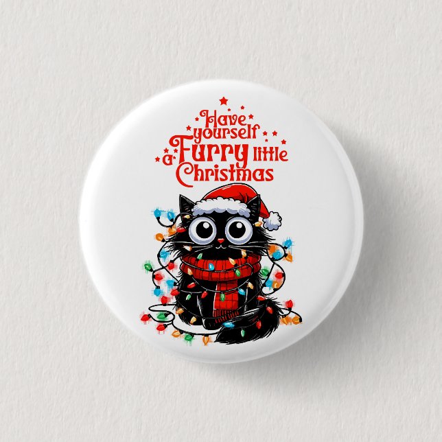 Furry Little Christmas  3 Cm Round Badge (Front)