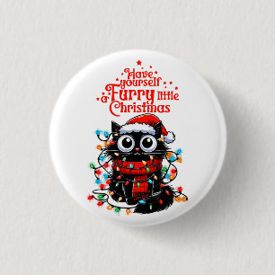 Furry Little Christmas 3 Cm Round Badge