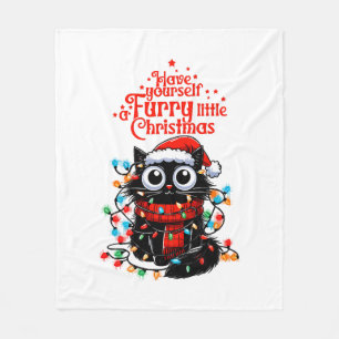 Furry Little Christmas Fleece Blanket