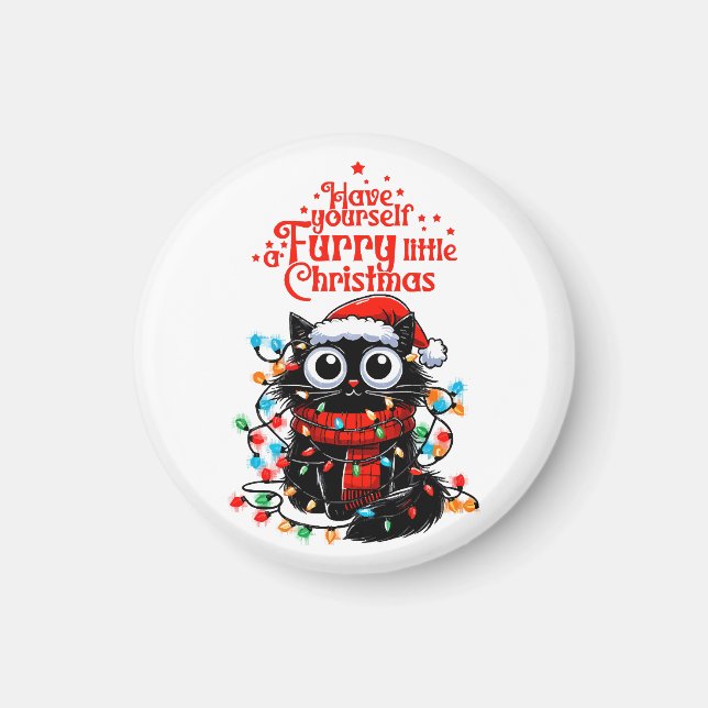 Furry Little Christmas  Magnet (Front)