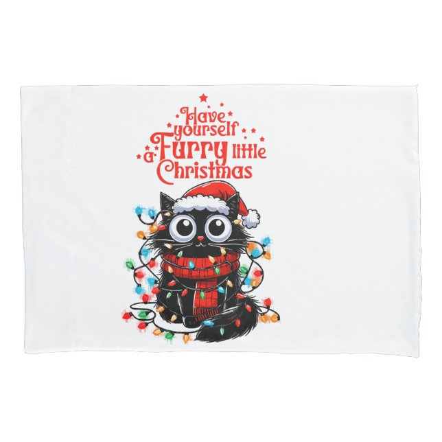 Furry Little Christmas  Pillowcase (Front)