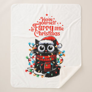 Furry Little Christmas Sherpa Blanket