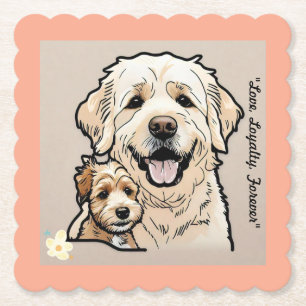 "Furry Little Hearts" Paper Coaster