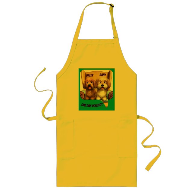 "Furry Little Sisters" Apron Love for animals (Front)