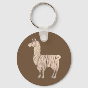 Furry Llama Keychain