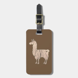 Furry Llama Luggage Tag