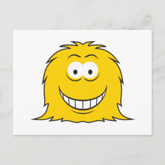 Furry Monster Face Postcard
