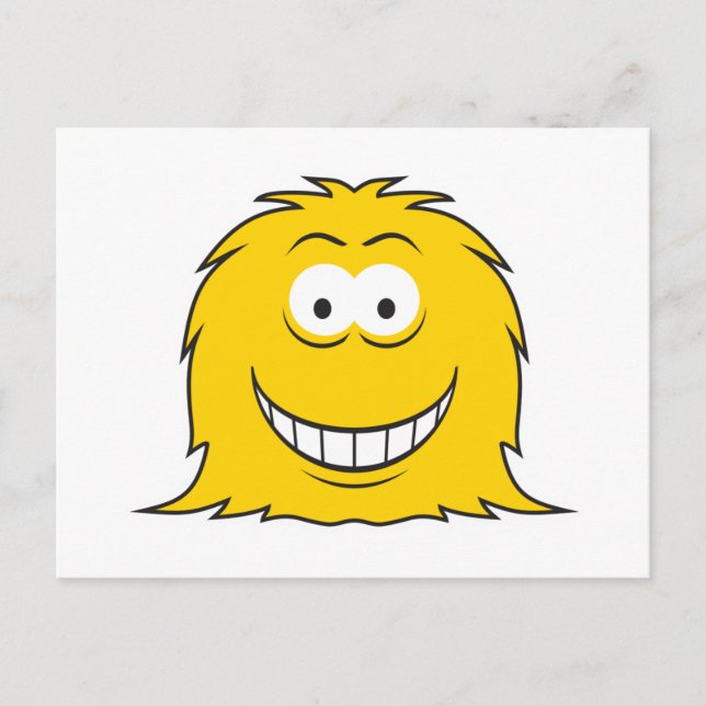 Furry Monster Face Postcard (Front)