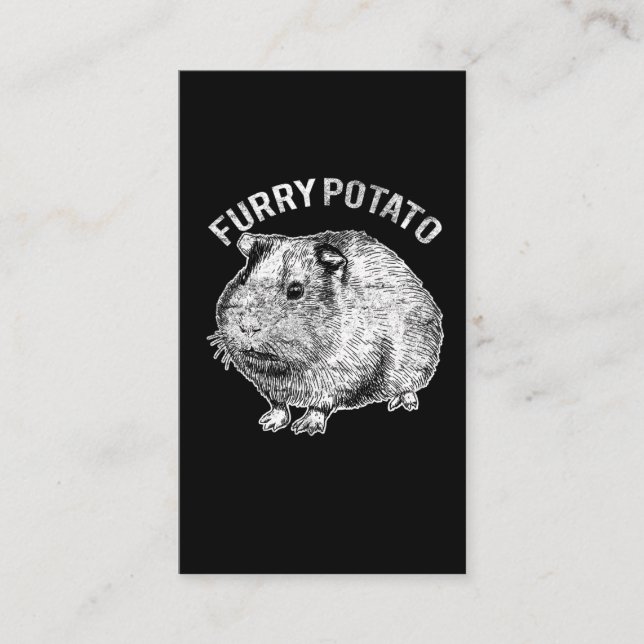 Furry Potato Cute Pet Guinea Pig Lover Business Card (Front)