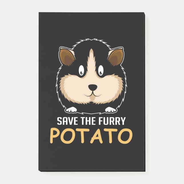 Furry Potato Guinea Pig Owner Post-it Notes (Front)