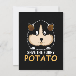 Furry Potato Guinea Pig Owner Thank You Card