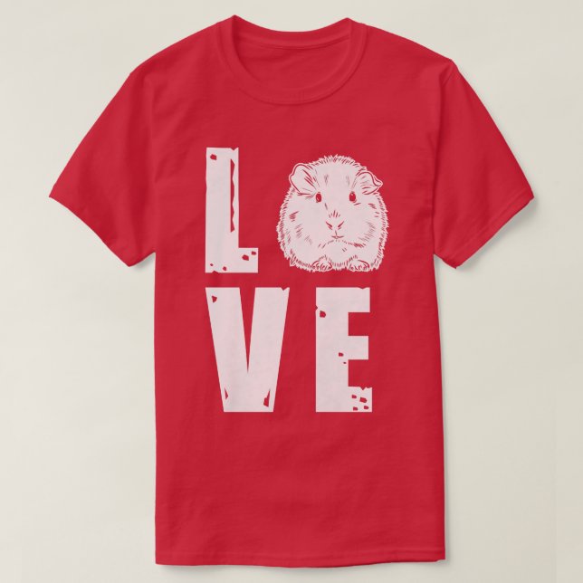 Furry Potato Guinea Pig Pet Love T-Shirt (Design Front)