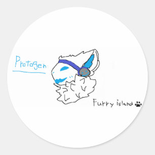 furry protogen sticker