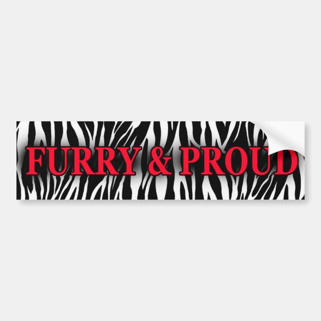 Furry & Proud Bumper Sticker (Front)