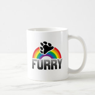 FURRY RAINBOW COFFEE MUG