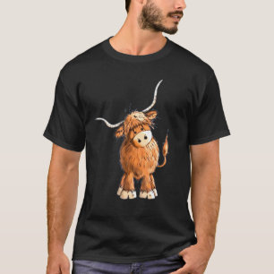 Furry Scottish Cow For Women Men Kids T-Shirt