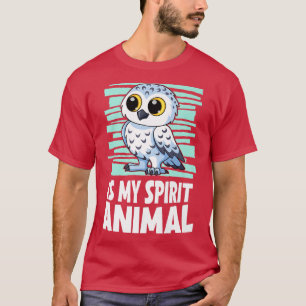 Furry Snow Owl Is My Spirit Animal Kingfisher  T-Shirt