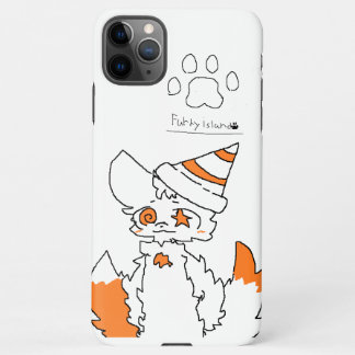 furry white and orange color cone fox and mark iPhone 11Pro max case