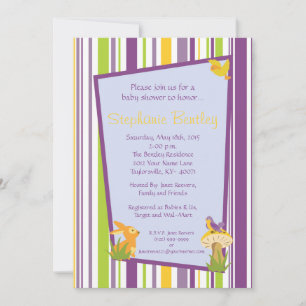Furry Woodland 5x7 invitation