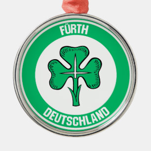 Fürth Round Emblem Metal Tree Decoration