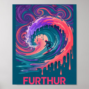 Furthur Melting Barrel Surf Poster